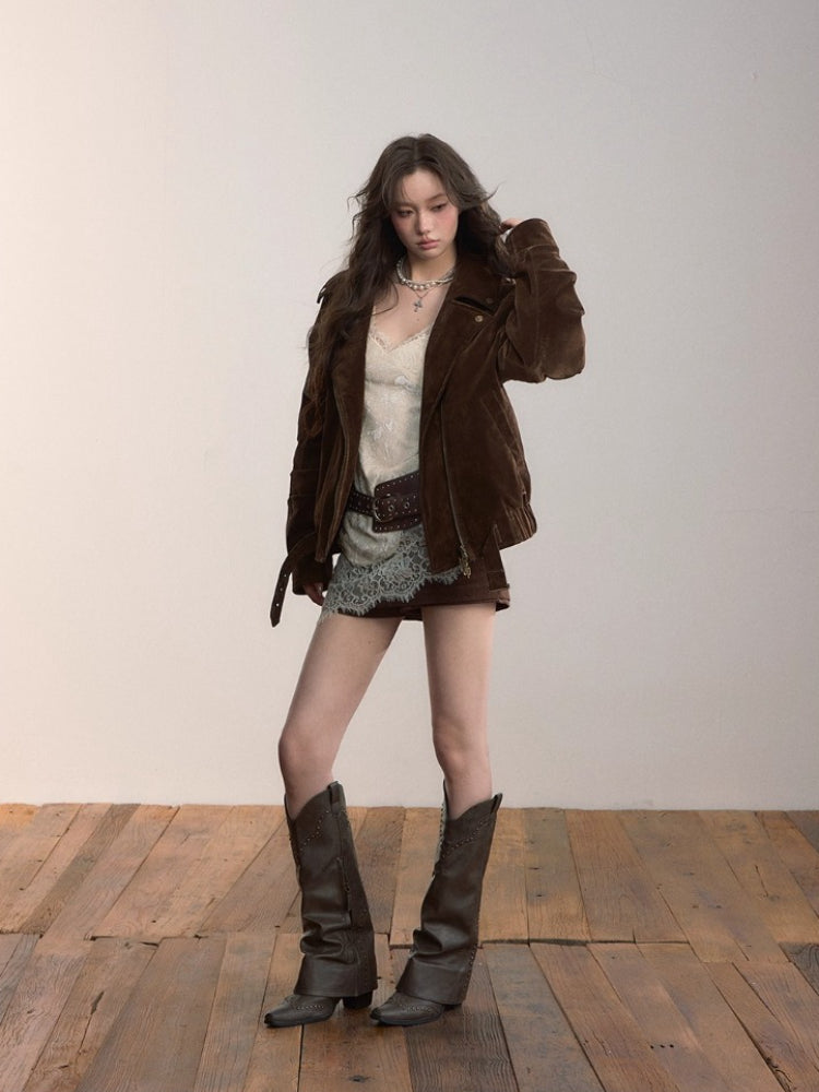 Vintage Loose Denim Down Jacket