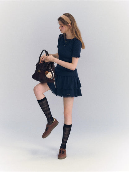 Lace Knit Two-Piece Set