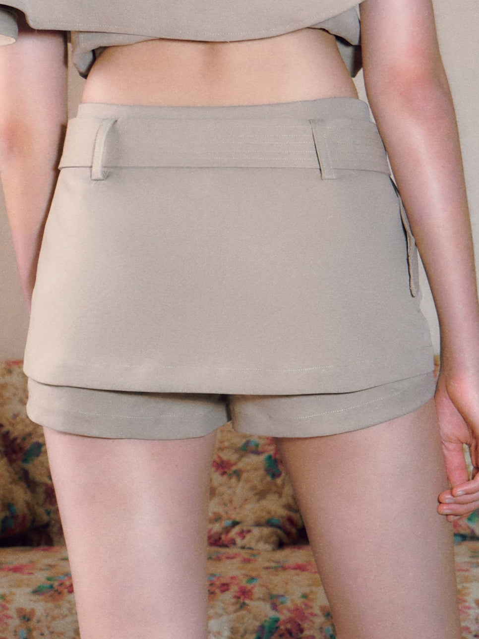 Belted A Line Skort