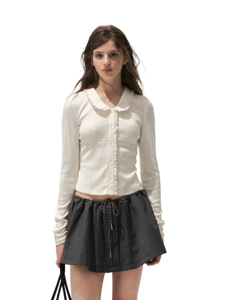 Peter Pan Collar Knit Top