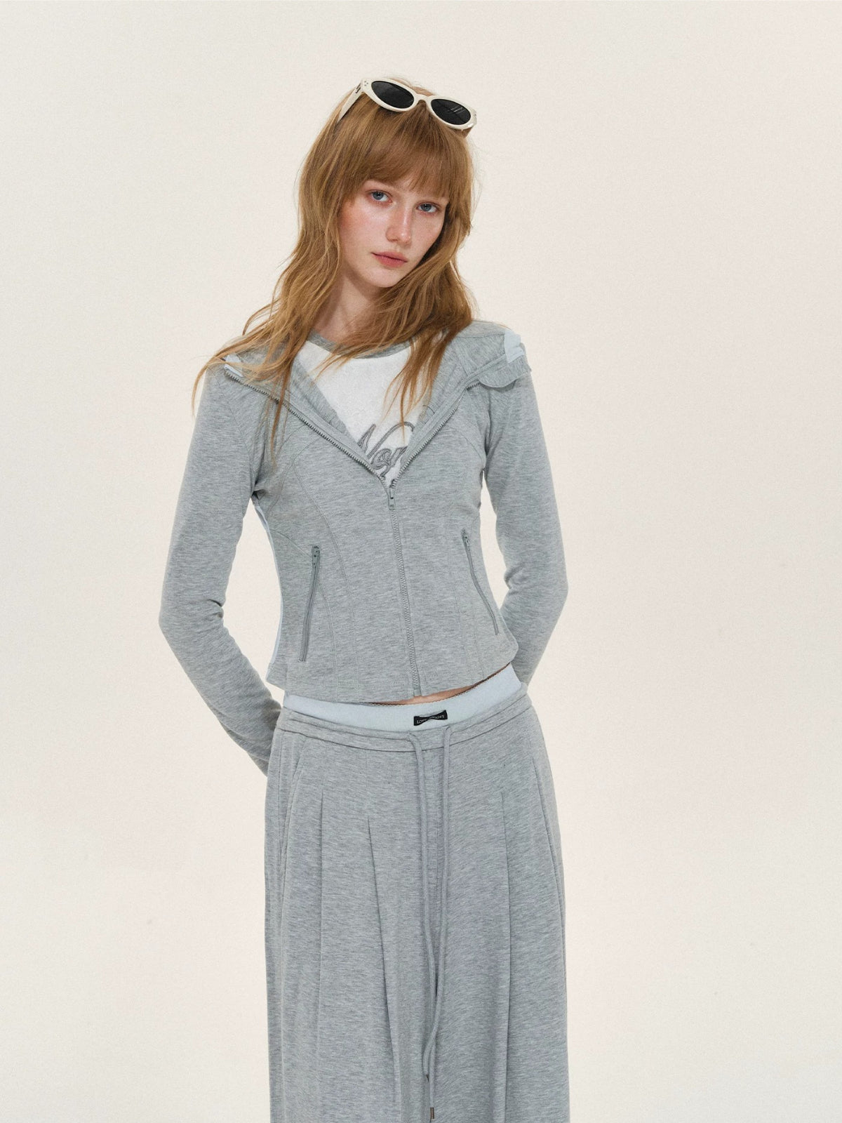 Colorblock Hoodies &amp; Pants Set