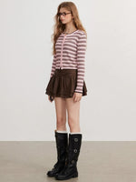 Contrast Stripe Knit Cardigan