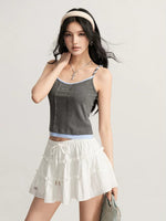 Ruffled Lace Mini Skirt