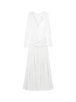 Wisteria Knotted V-Neck Dress