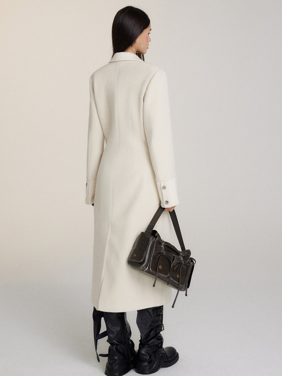 Long Woolen Blazer Coat