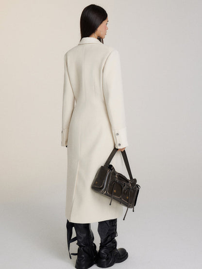 Long Woolen Blazer Coat