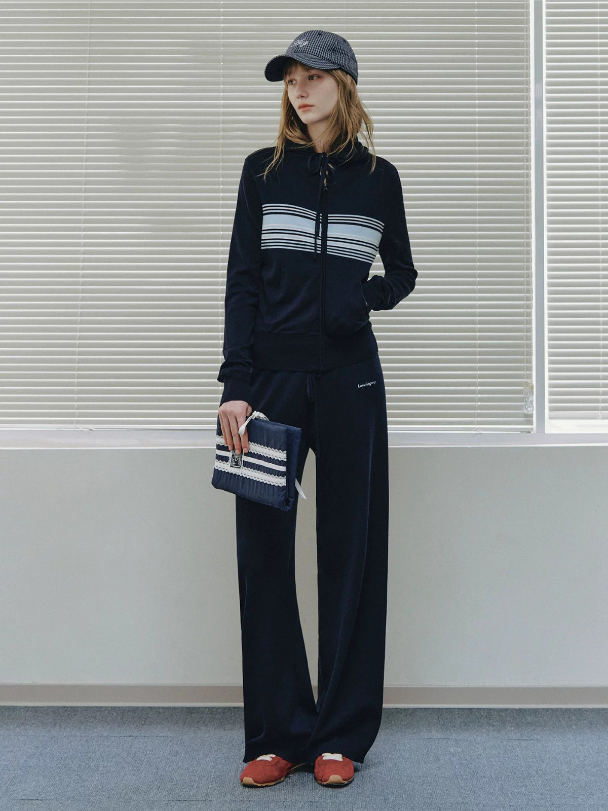 Striped Knit Three Piece Set
