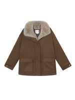 Detachable Fur Collar Padded Parka