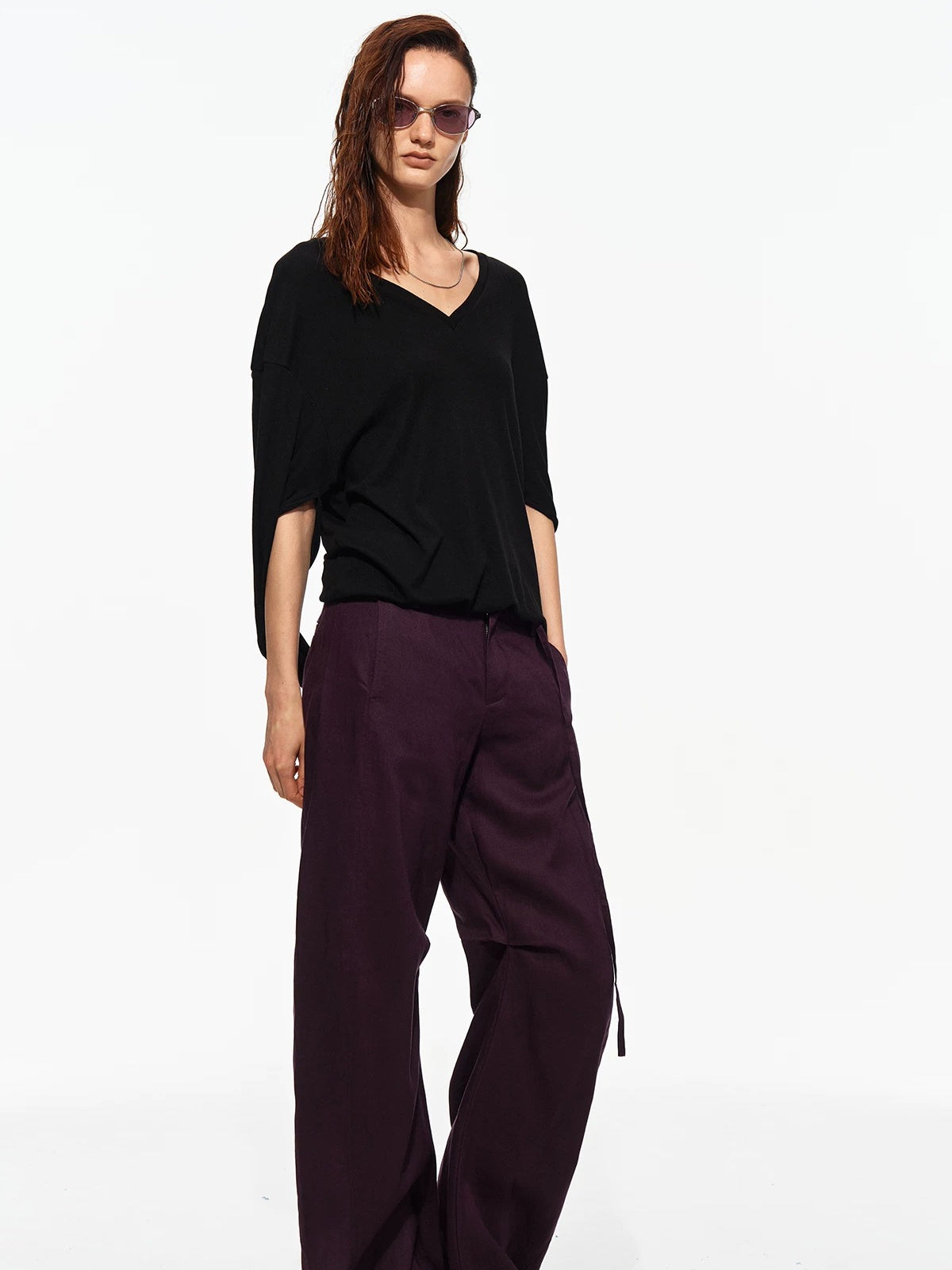 Linen Lyocell Twist Pants