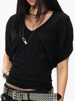V Neck Batwing T-Shirt