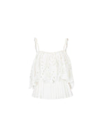 3D Hollow Embroidered Sleeveless T-shirt