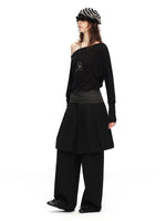 Pleated Skirt Pants