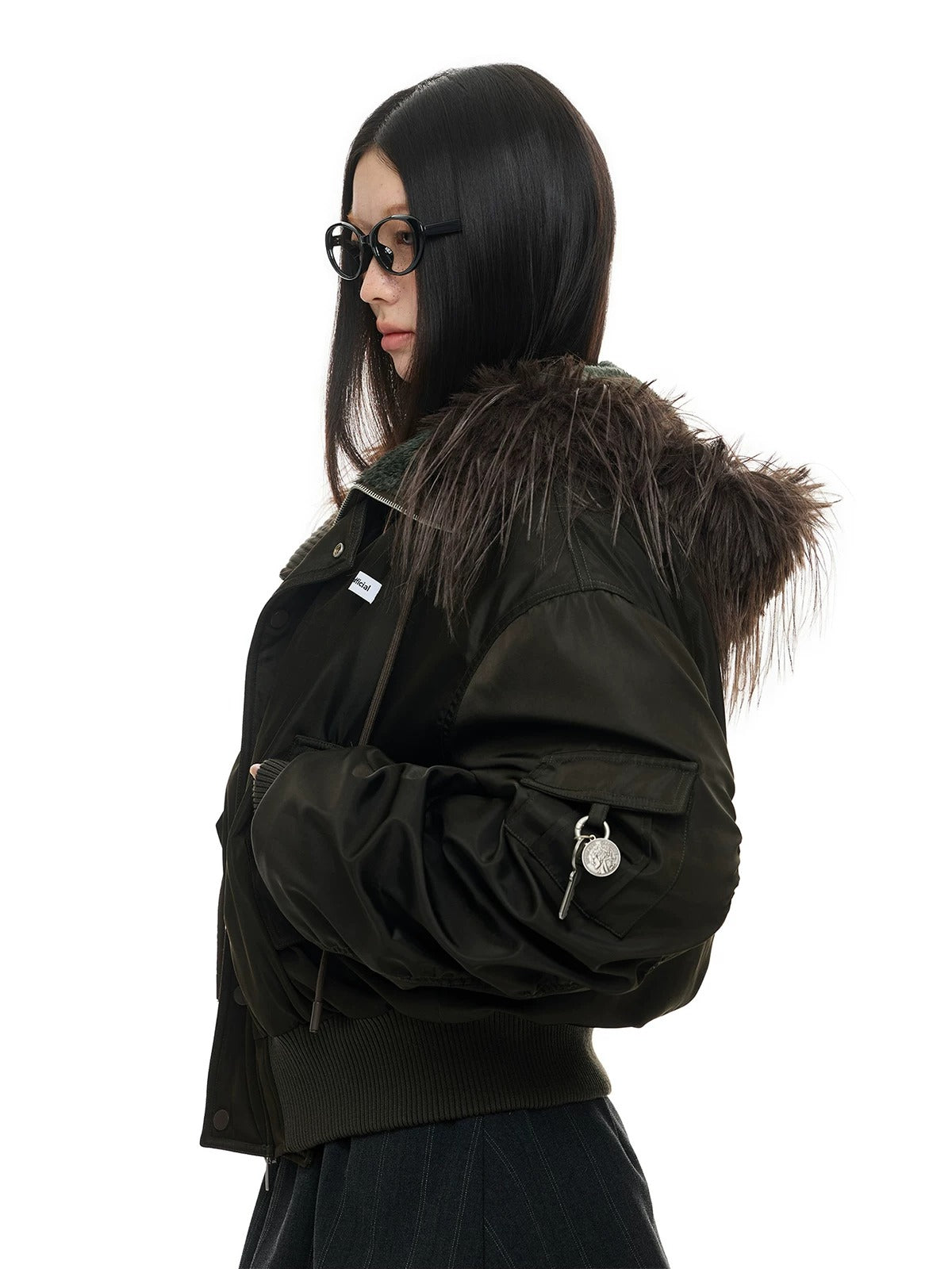 Vintage Hooded Fur Collar Down