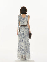 Forest Print Chiffon Dress
