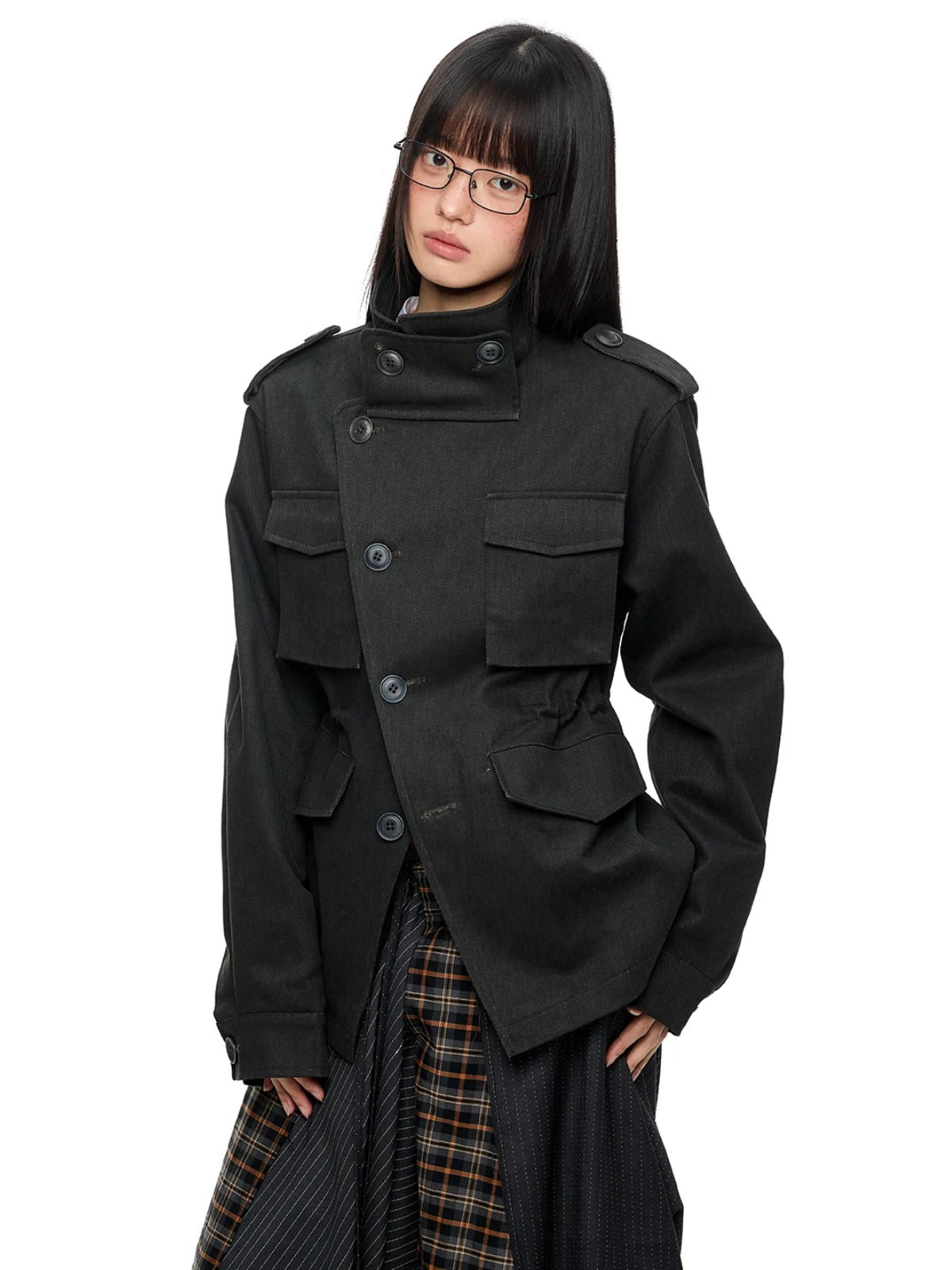 Vintage Utility Stand Collar Jacket