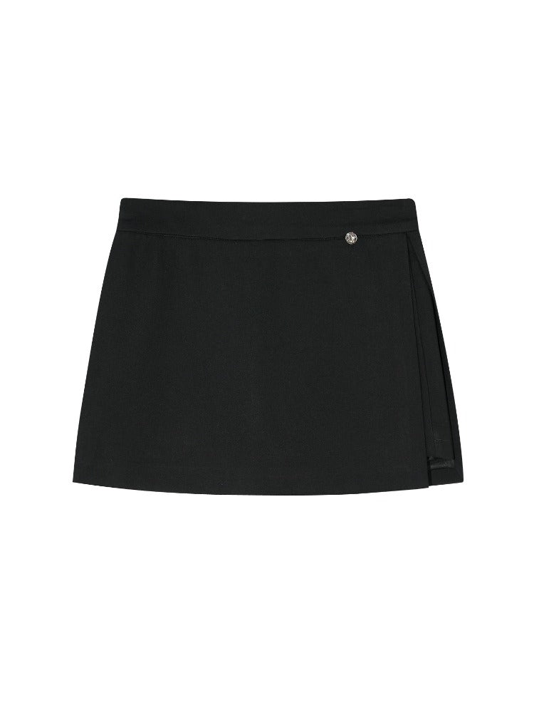 Side Slit A-line Skort