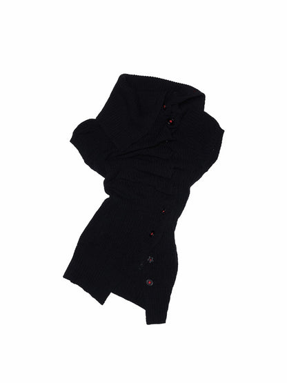 Asymmetrical Lapel Slouchy Knit T-shirt