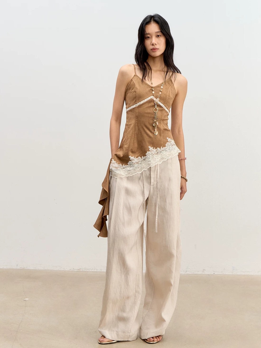 Suede Lace Cami