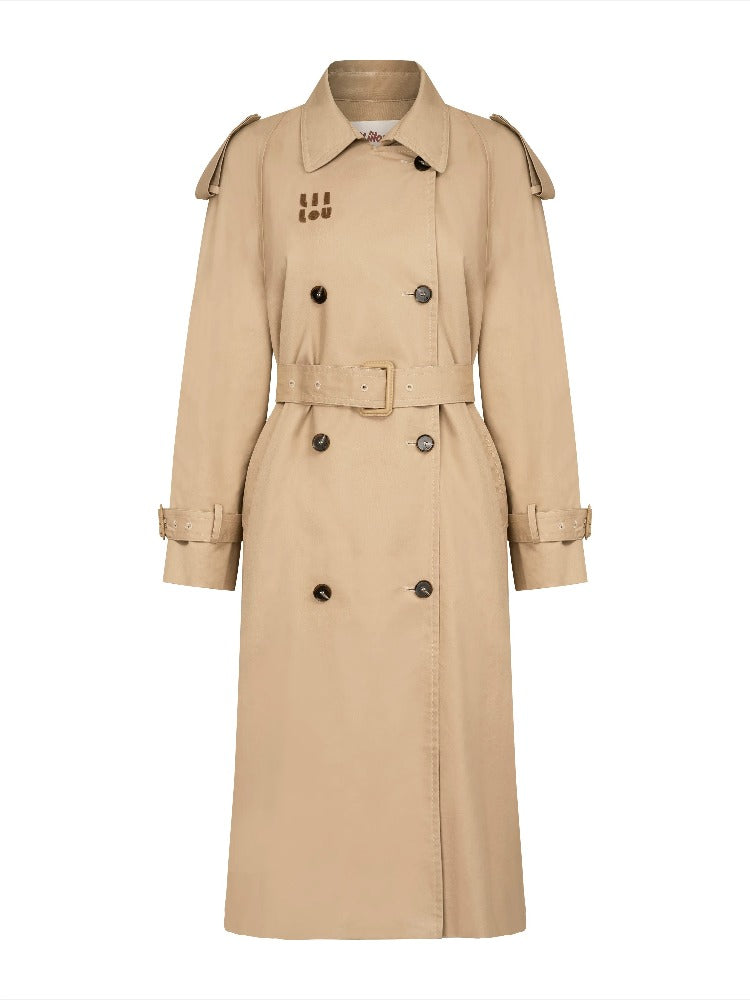 Epaulet Double-Breasted Trench