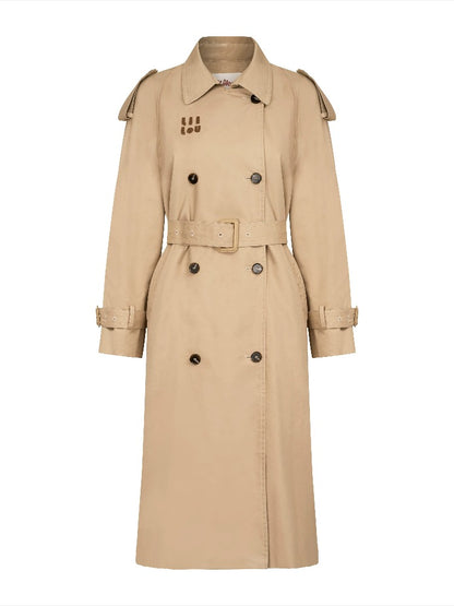Epaulet Double-Breasted Trench