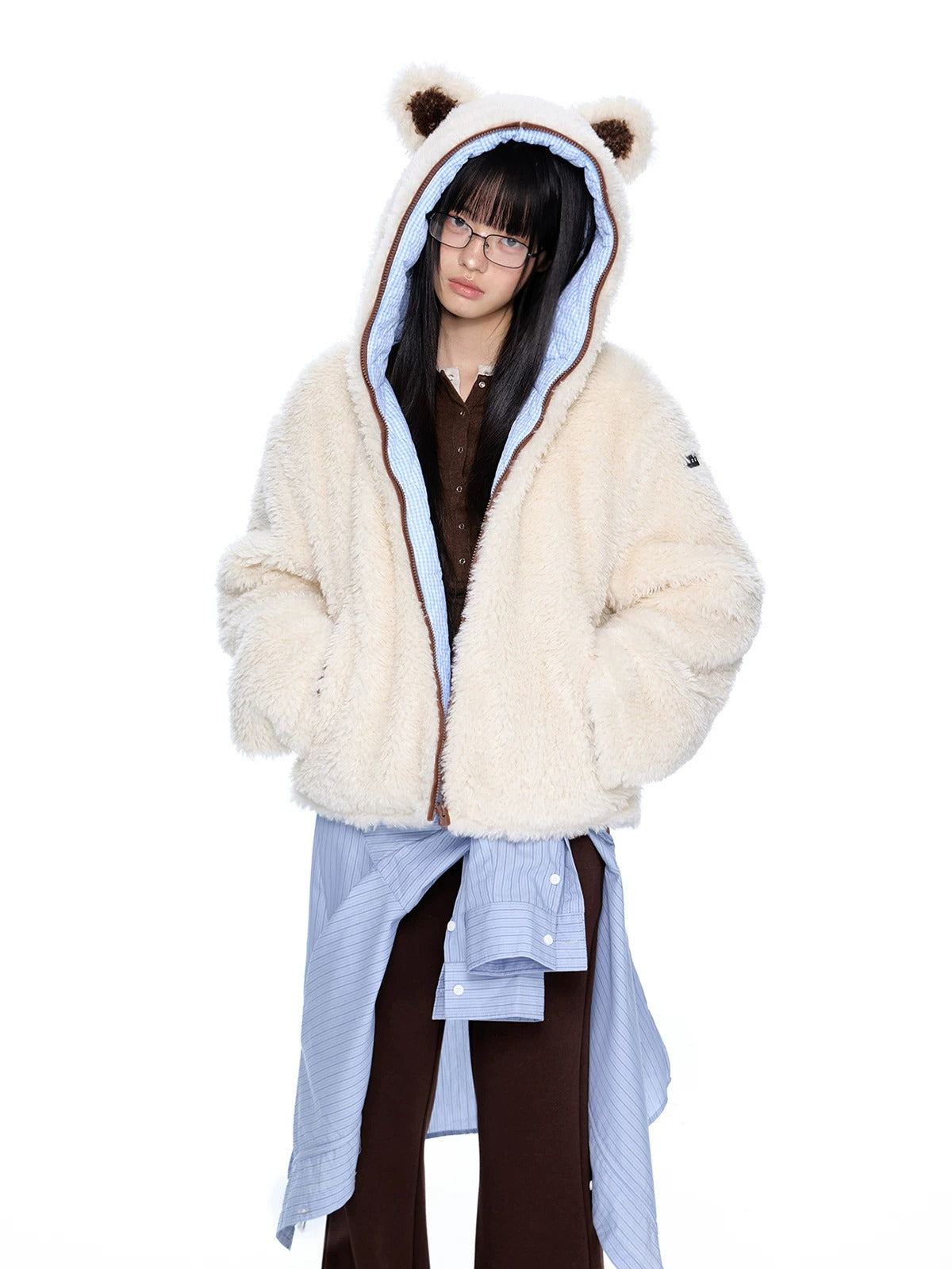 Detachable Hood Sherpa Padded Coat