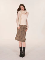 Ivory Lace Fox Fur Scarf