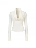Rose Draped Knit Top