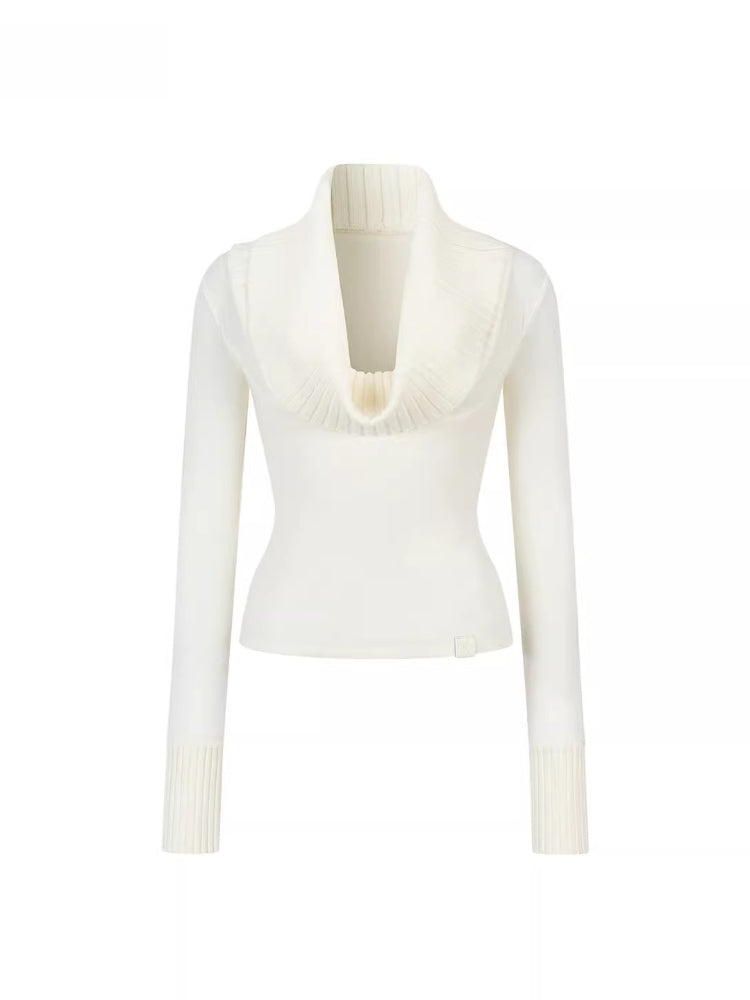 Rose Draped Knit Top