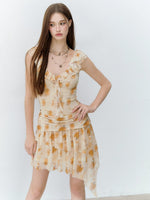 Floral Ruffle Waist Dress