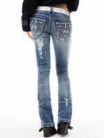 Low Rise Ripped Jeans