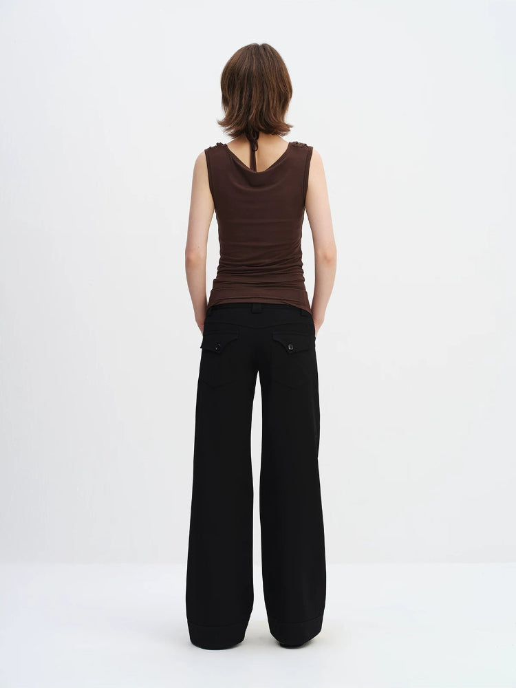 Low Waist Wide-leg Pants
