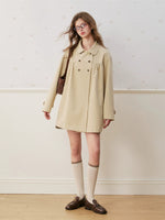 Doll Collar Double Breasted Trench Coat
