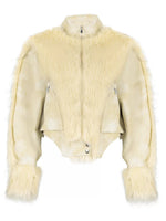 Patchwork Faux Fur Jacket