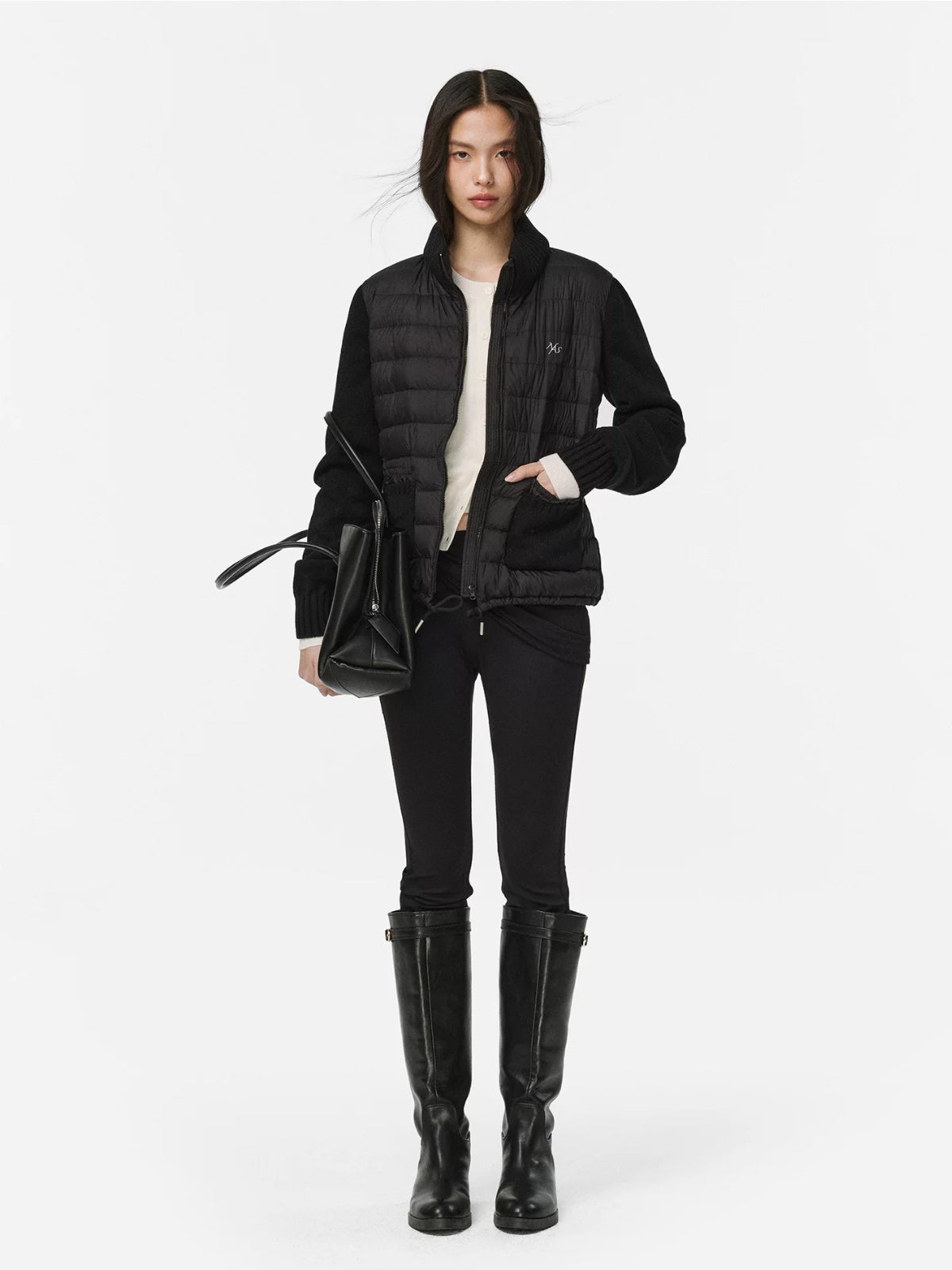 Stretch Brushed Slim Flare Pants