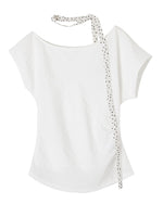 Draped Lazy Asymmetric Shoulder Convertible Top Set