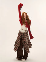 Fringed Corduroy Straight-Leg Pants