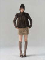 Stand-Collar Faux-Layered Jacket