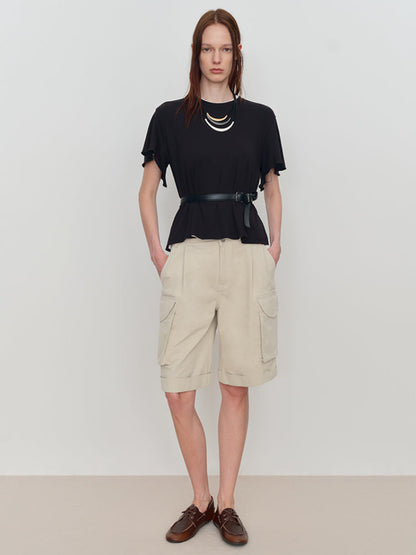 Cargo Pocket Low-Rise Shorts