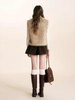 Faux Fur Stand Collar Vest