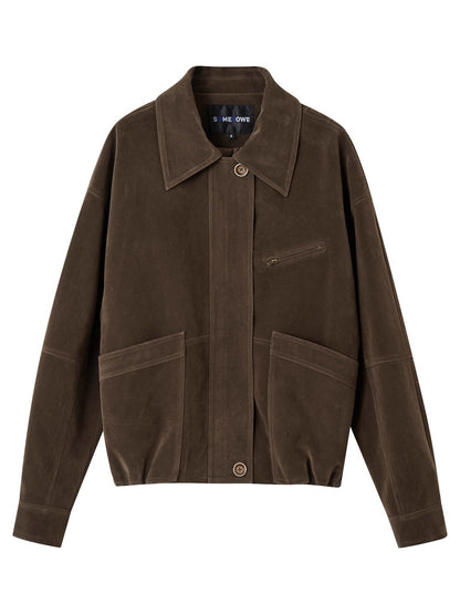 Suede Fog Oversized Jacket
