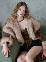 Mishka Faux Shearling Suede Cropped Jacket