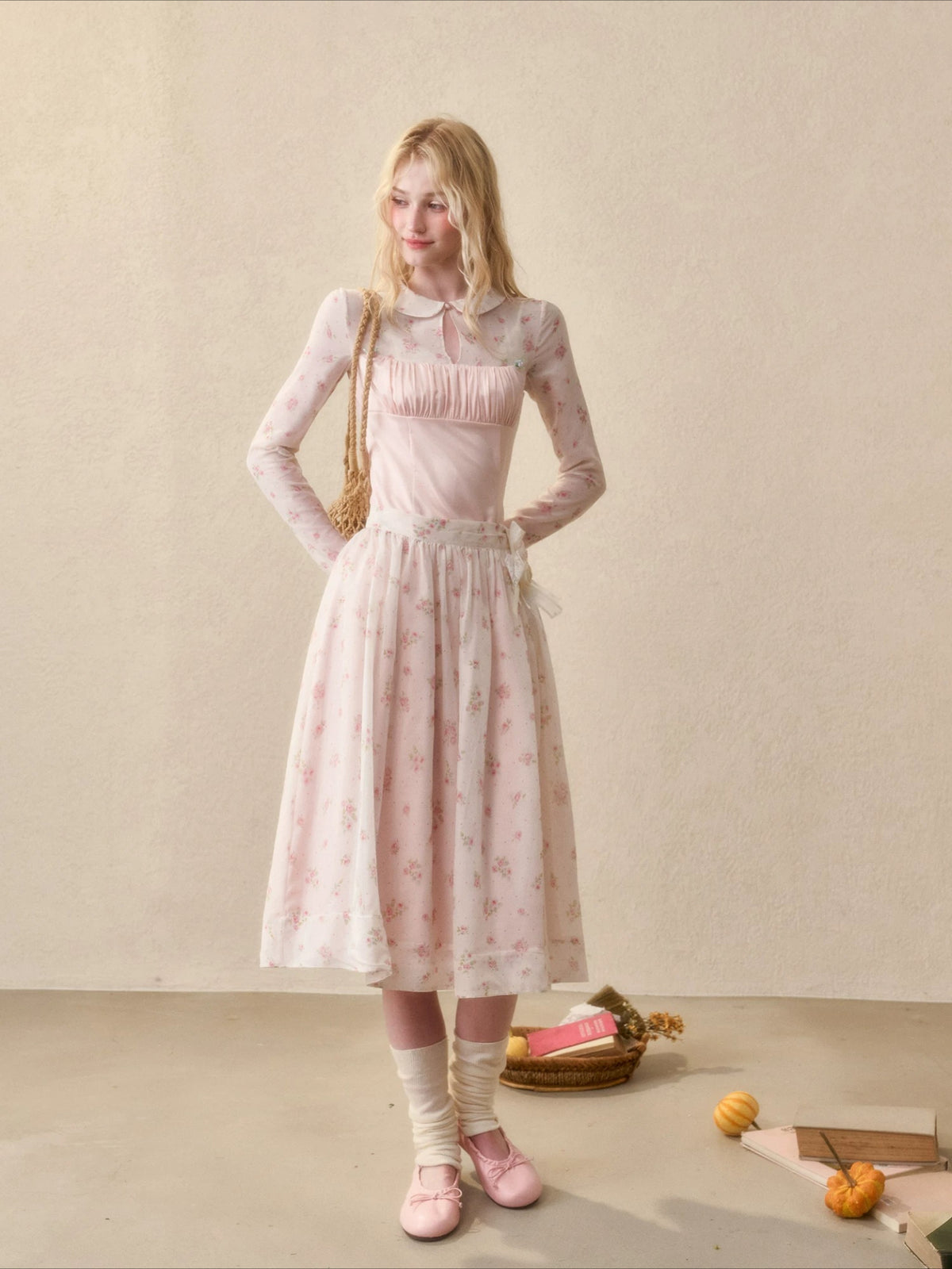Floral Tencel Dress Set