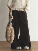 Vintage Belted Pleated Wide-Leg Pants