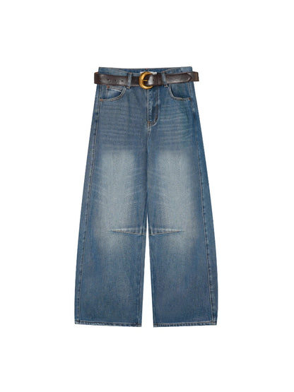 Fleece-Lined Curved-Leg Jeans