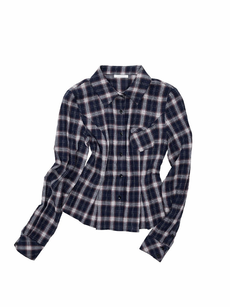Plaid Shirt &amp; Skort Set