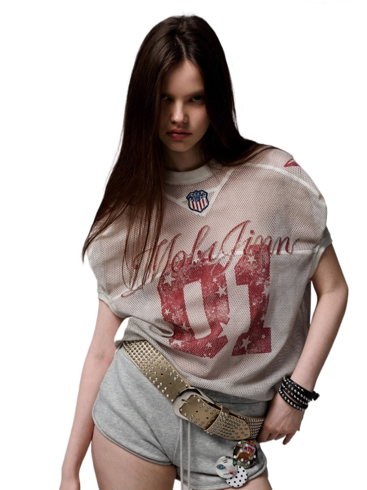 Retro Mesh Rugby V-Neck Jersey