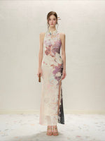 Ink Blossom Qipao Set