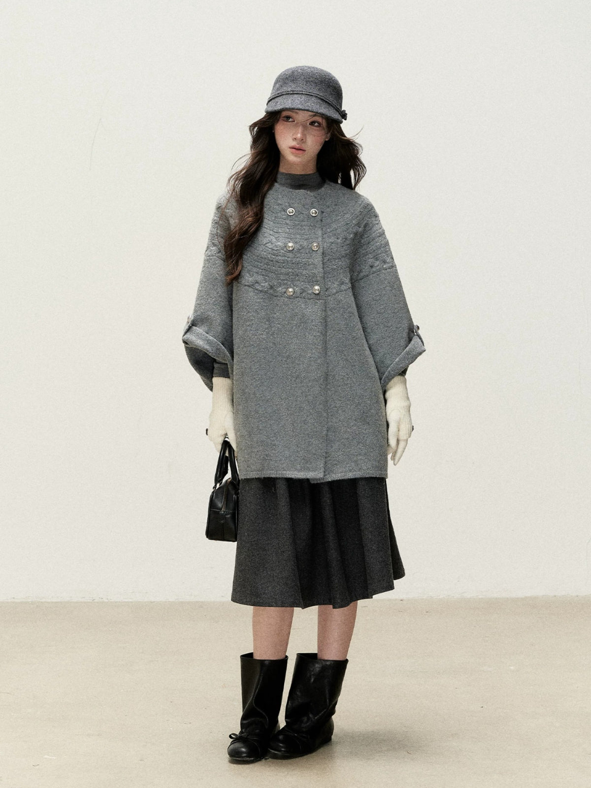 Cable Knit Cape Cardigan