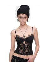 Lace Satin Corset Cami