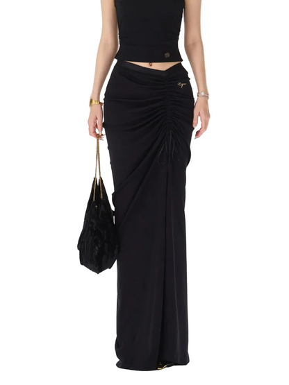 Romantic Ruched Fishtail Skirt